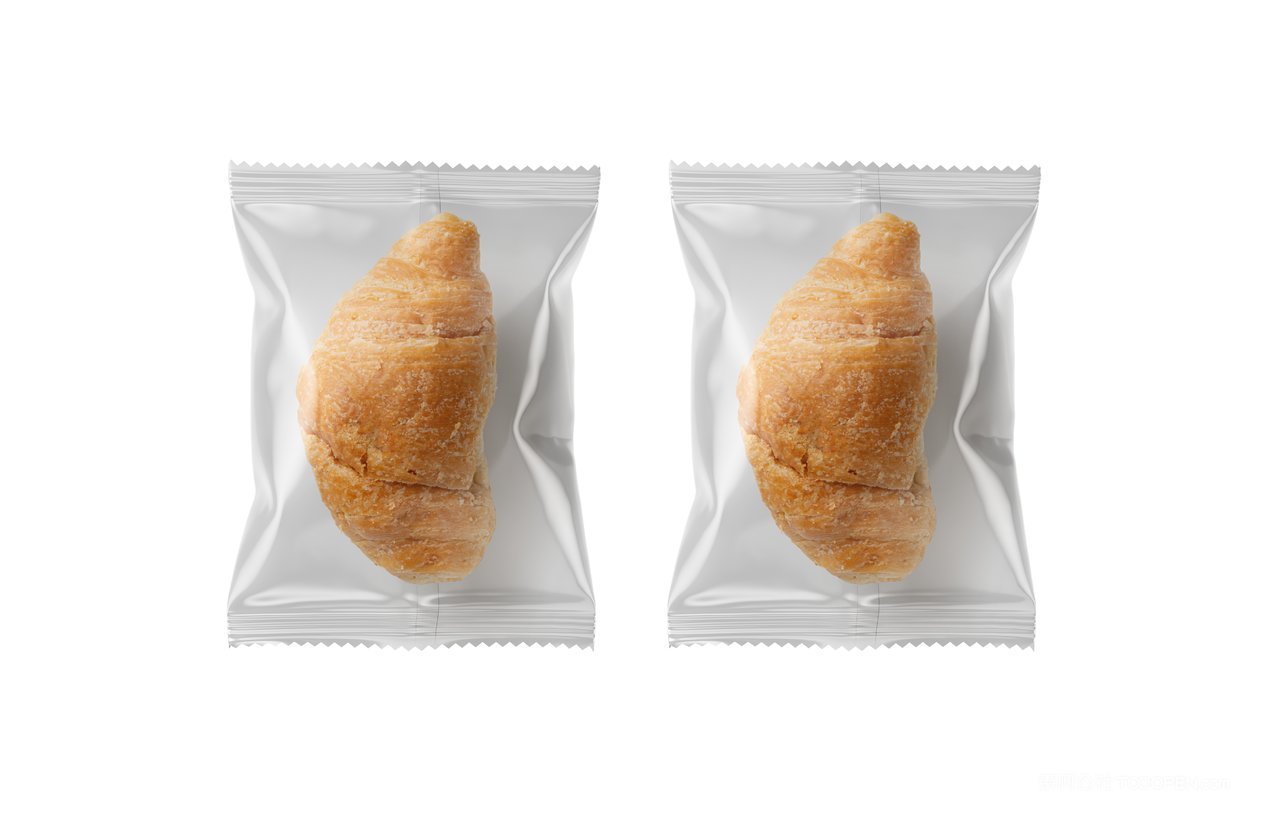 牛角面包西点食品袋样机