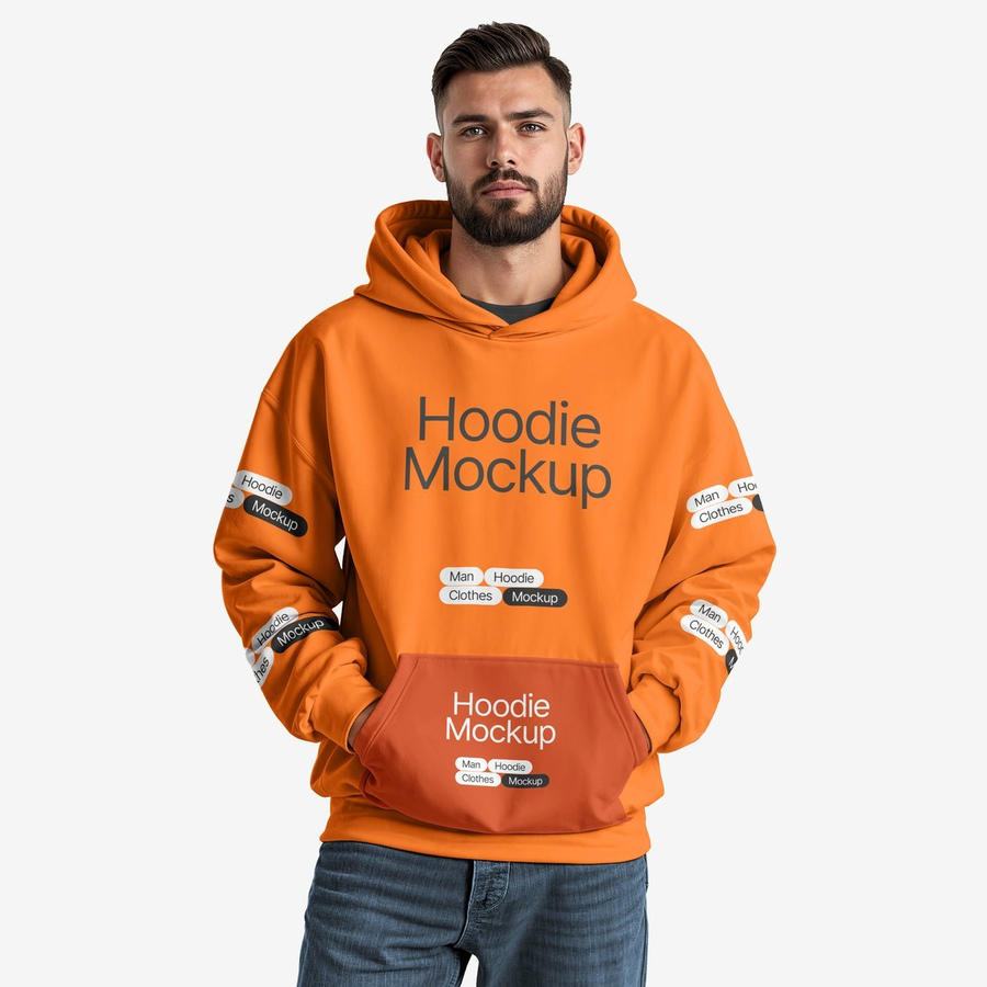 男士连帽衫样机