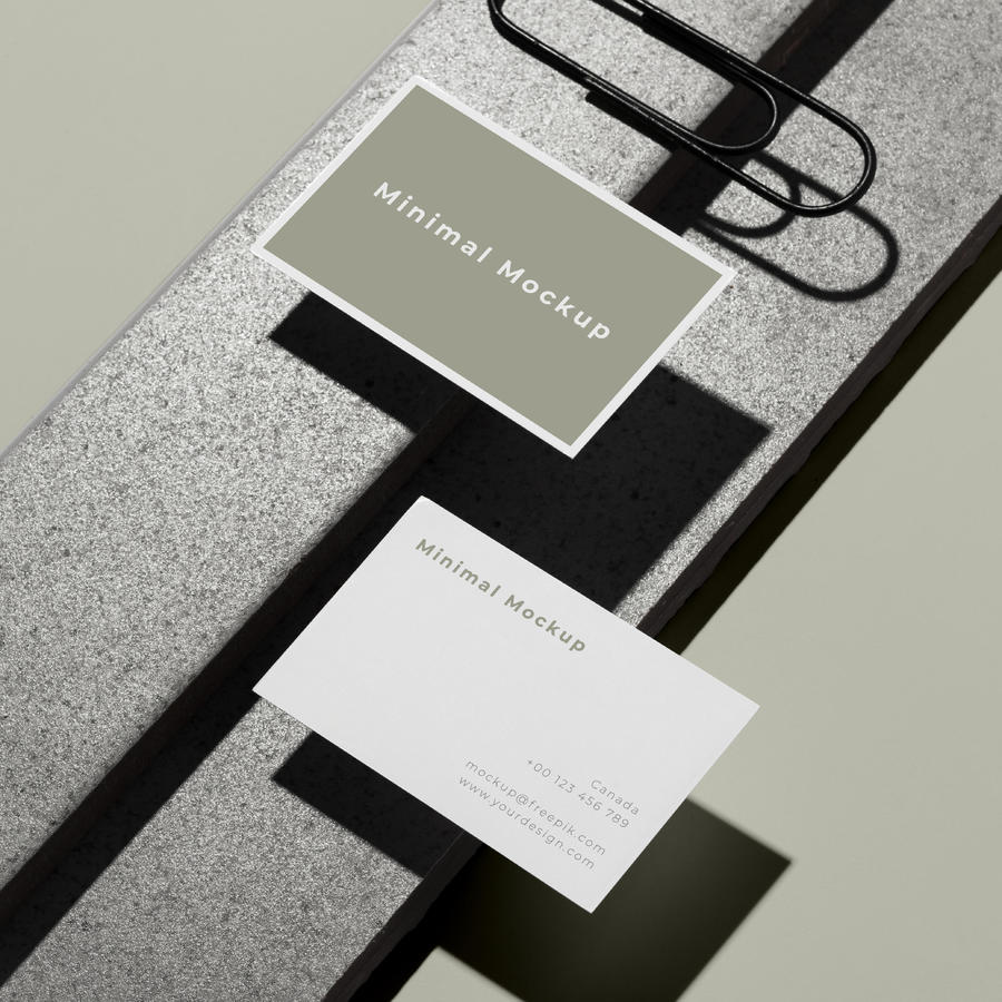 简约名片样机模板