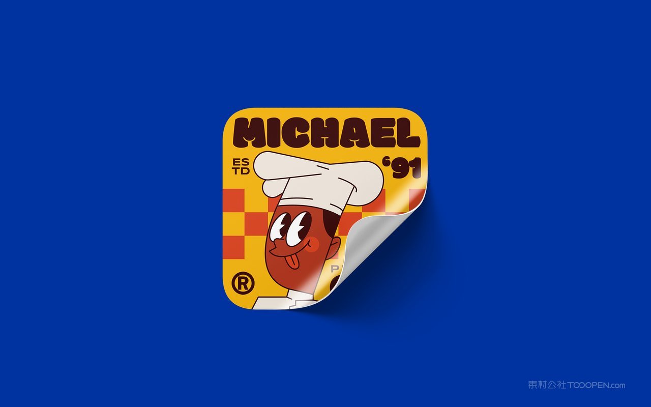 褶皱标签卷边不干胶贴纸样机 (9)