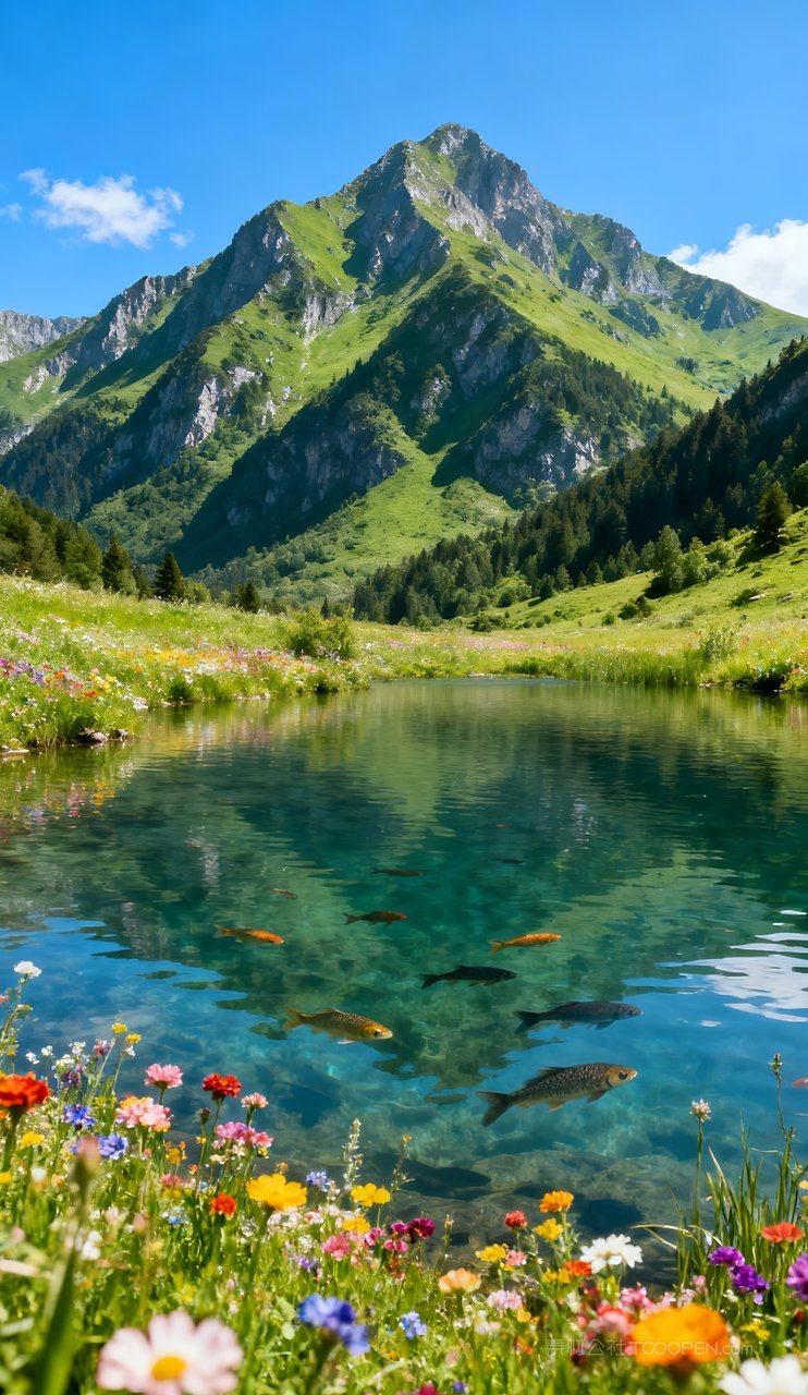 意境山峰天空山水摄影唯美青山蓝天