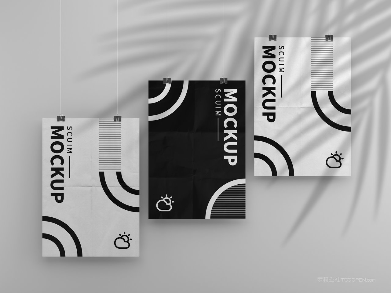 悬挂海报文艺场景样机 (4)