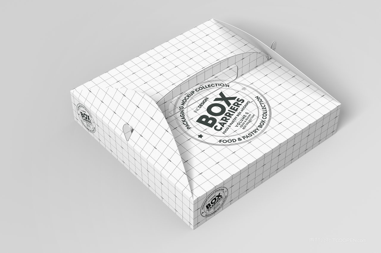 烘焙蛋糕面包店品牌食品纸质包装贴图样机 (8)