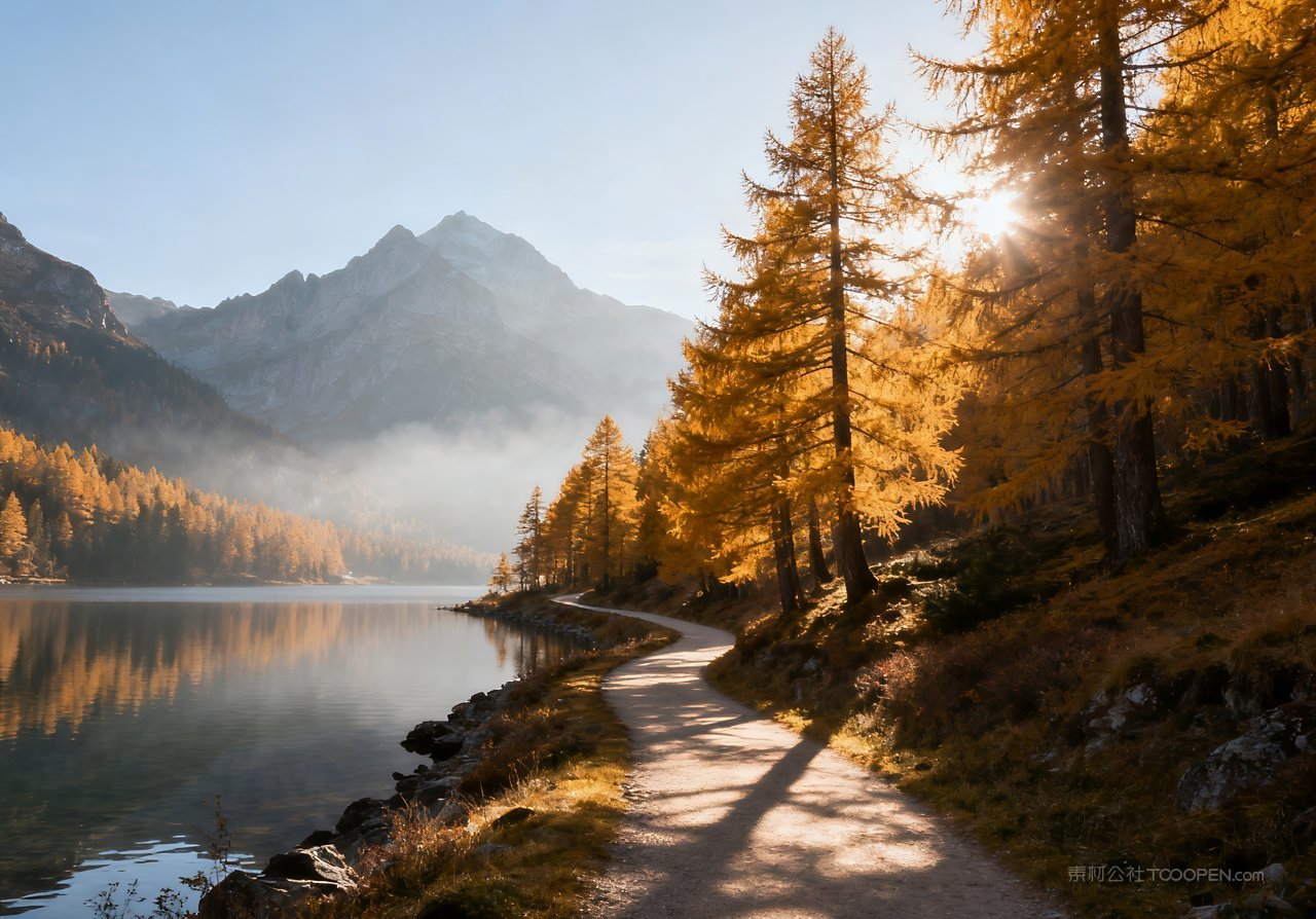 山峰天空青山山水秋天意境湖泊唯美
