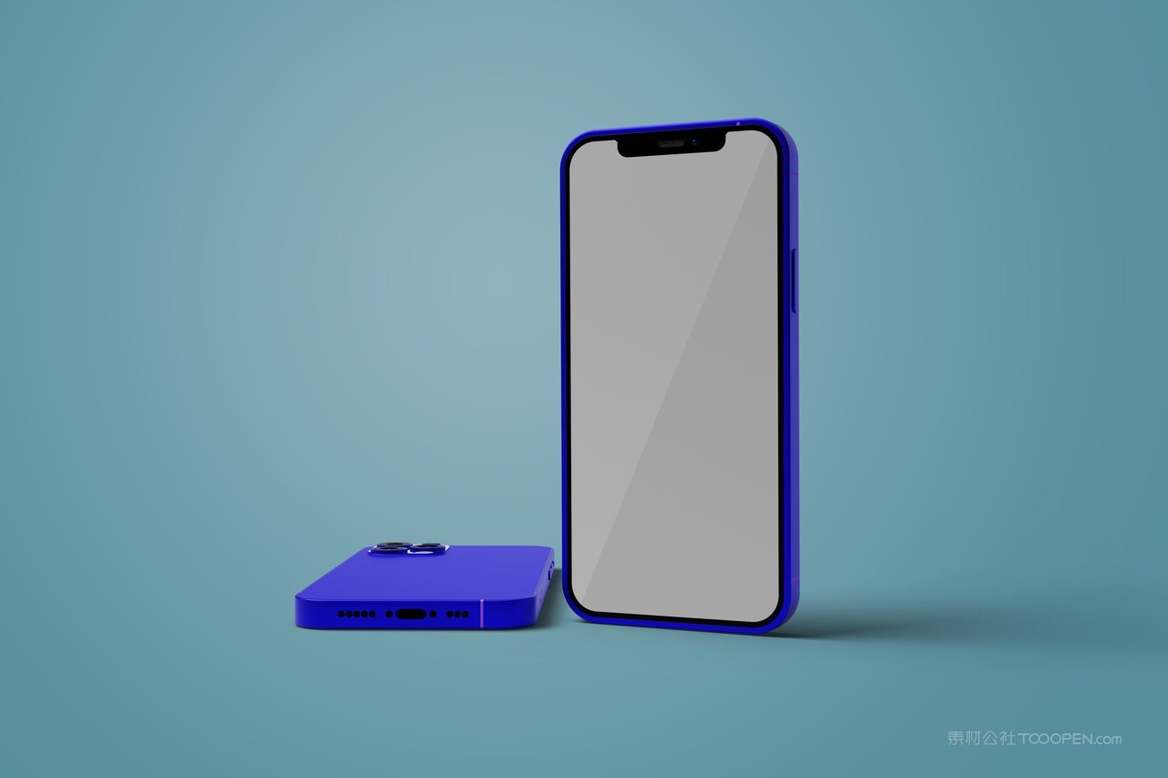 前视图智能手机样机