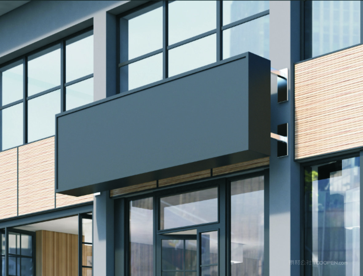 精美高端时尚门头样机设计