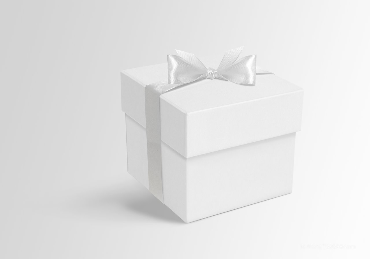 白色天地盖正方形盒子展示礼物包装样机 (3)