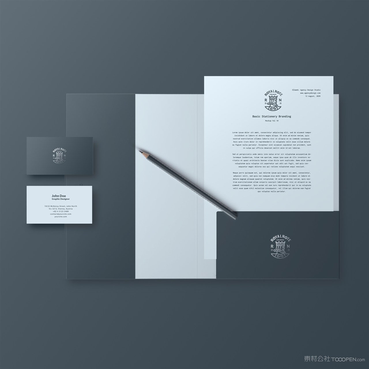 文件夹文档名片贴图样机