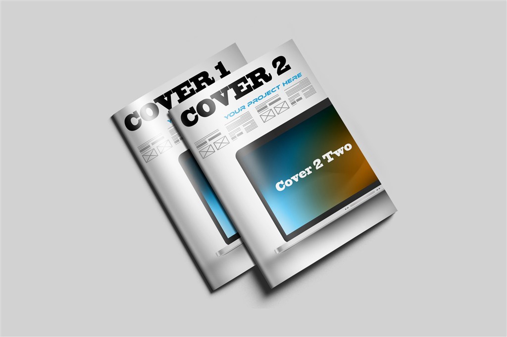 杂志宣传册画册封面样机
