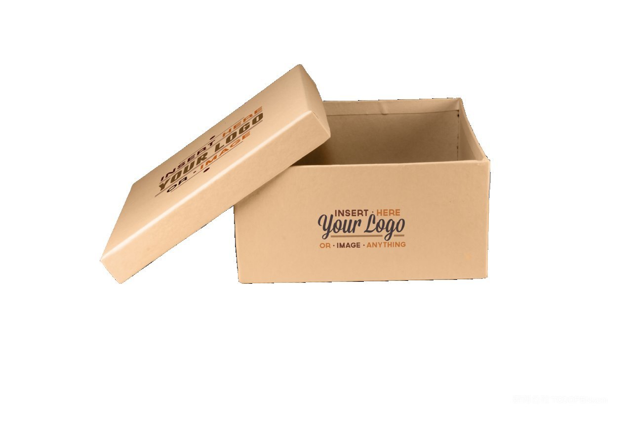 打开的方形包装盒展示样机