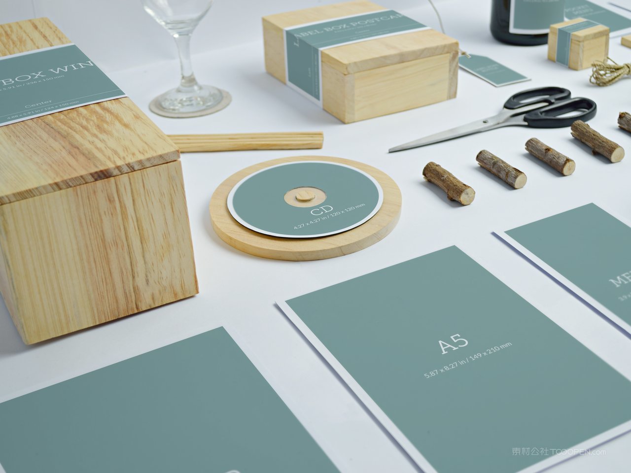 绿色商务vi贴图样机模板 (36)