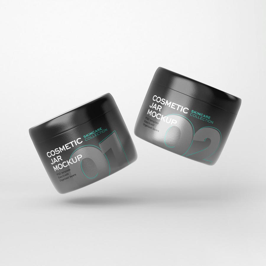 商务高级灰男士洗面奶产品包装样机 (4)