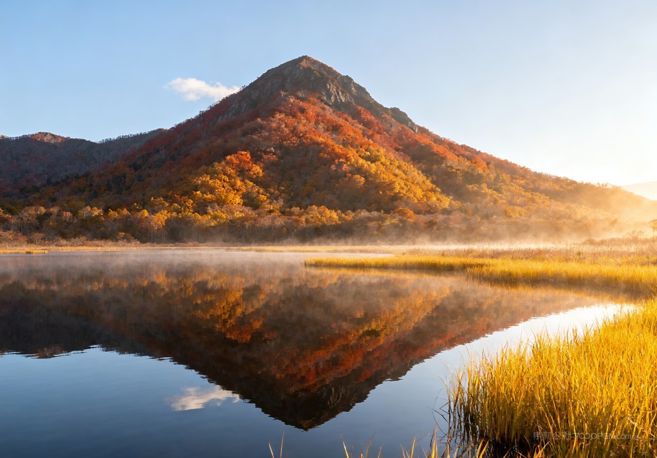 湖泊山水意境蓝天天空唯美青山山峰