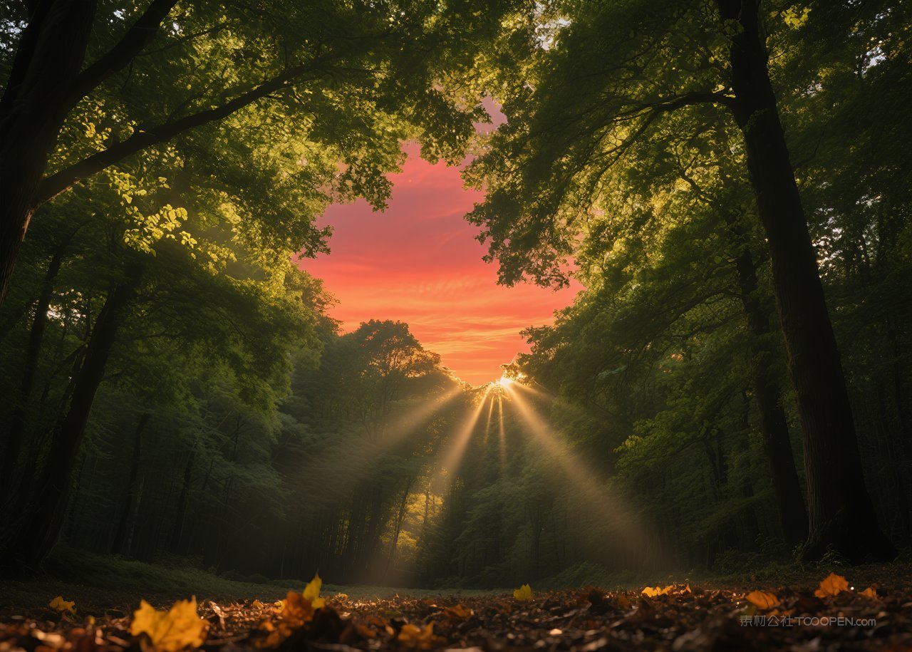 落日日落自然天空云层唯美风景云彩景观