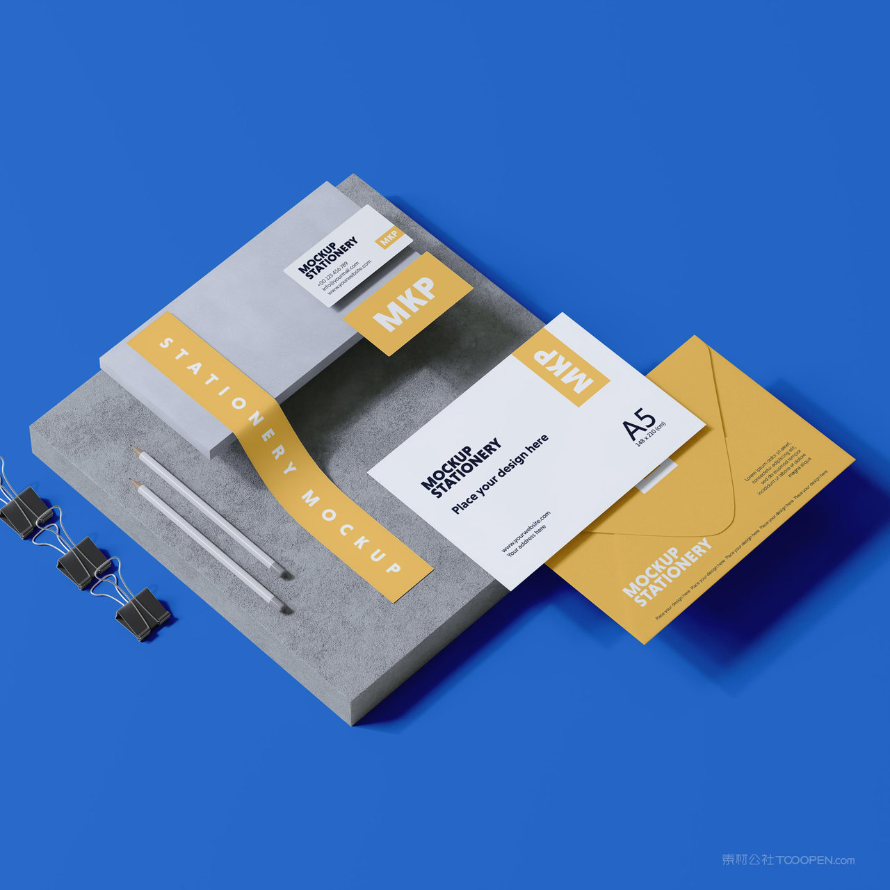 办公用品vi信封胶带名片贴图样机