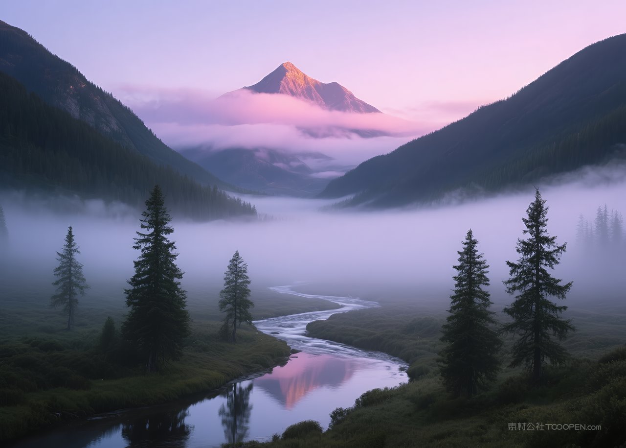 云层唯美日落落日自然云彩风景天空