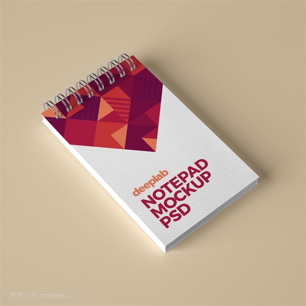 红色笔记本贴图样机