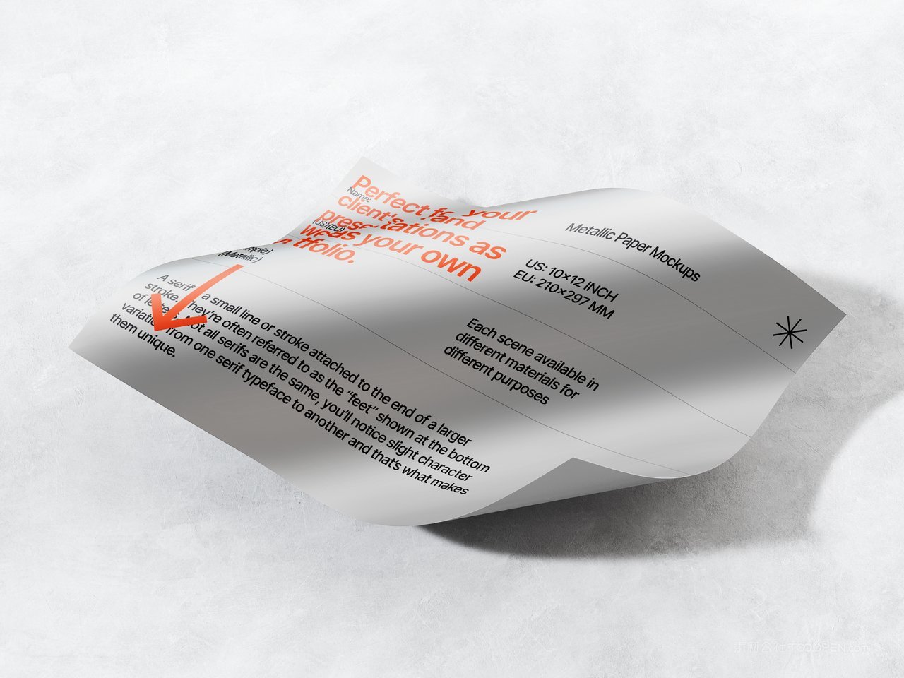 金属质感扭曲单页海报展示样机 (12)