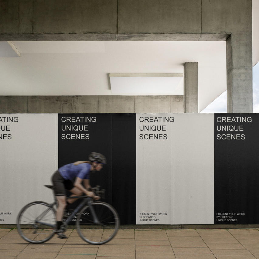 街头巨幅户外橱窗海报广告展示样机