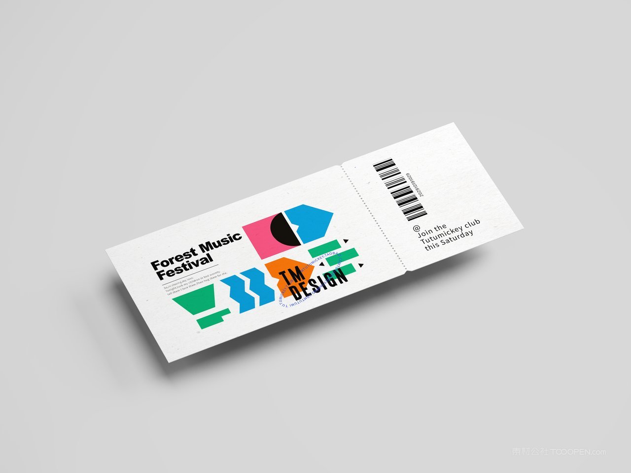 入场券粉色品牌企业vi展示场景样机