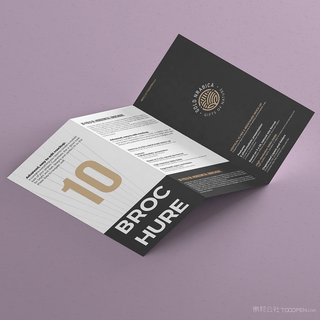 三折页宣传单贴图样机