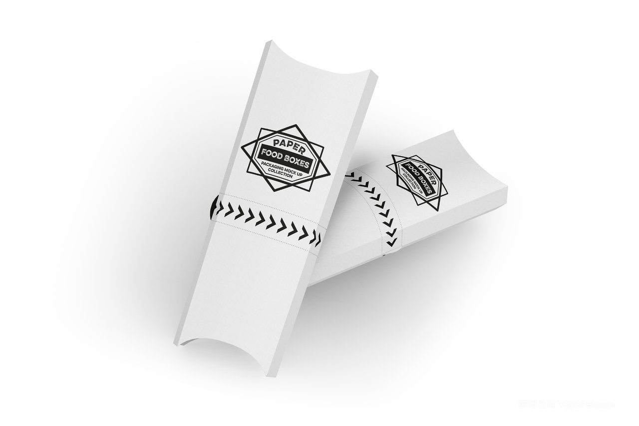 鸡肉卷面包店品牌食品纸质包装贴图样机 (5)