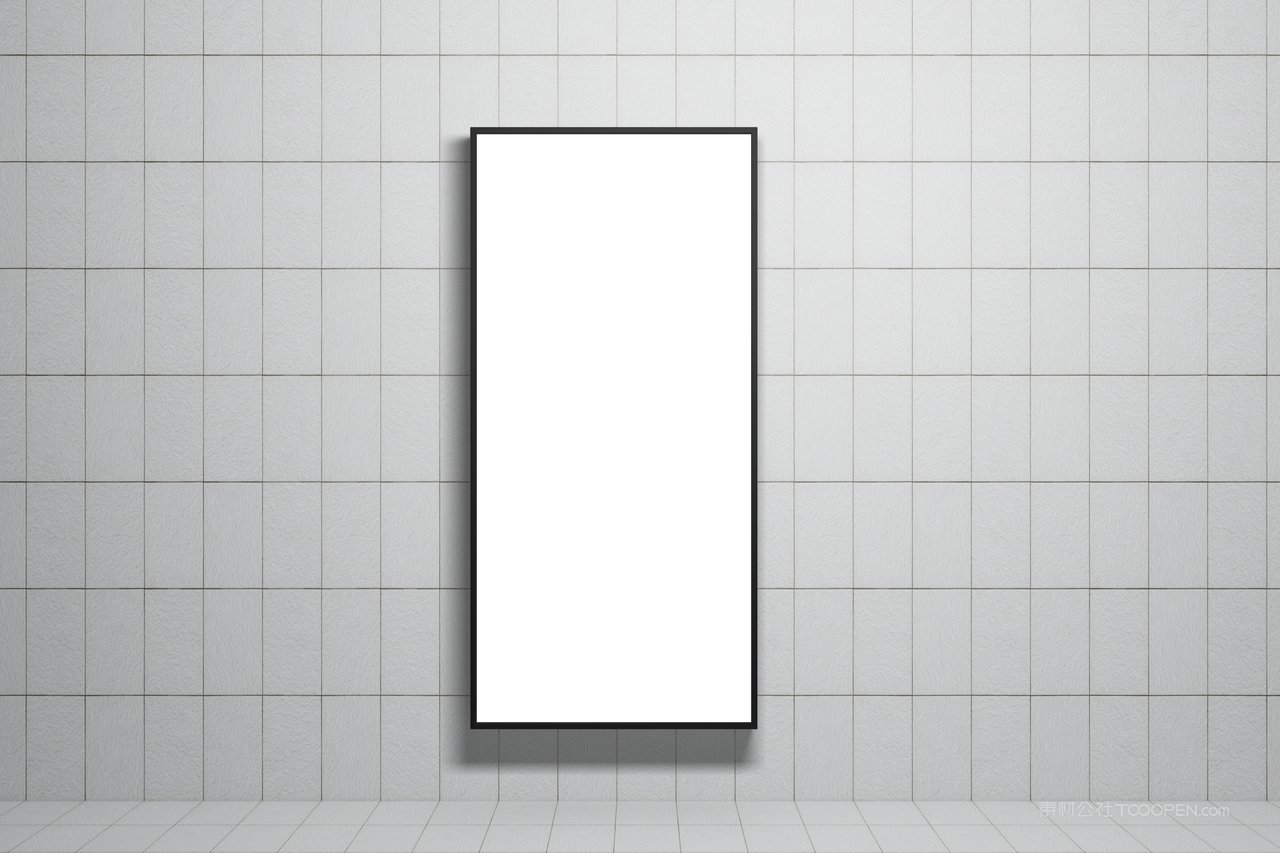 户外灯箱广告牌样机