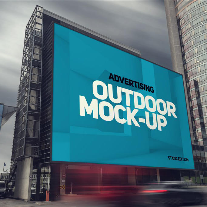 户外大型广告样机模板