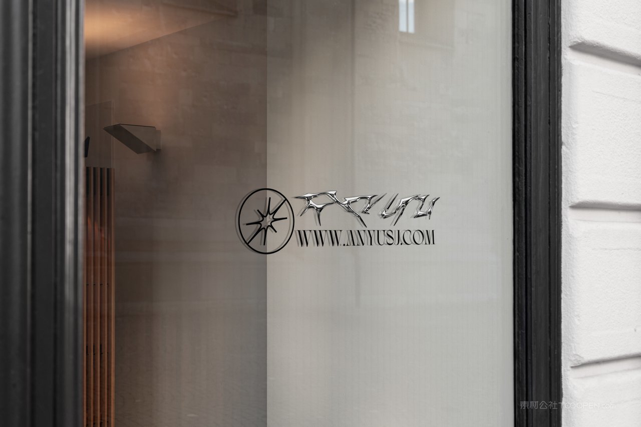 玻璃贴咖啡品牌vi样机