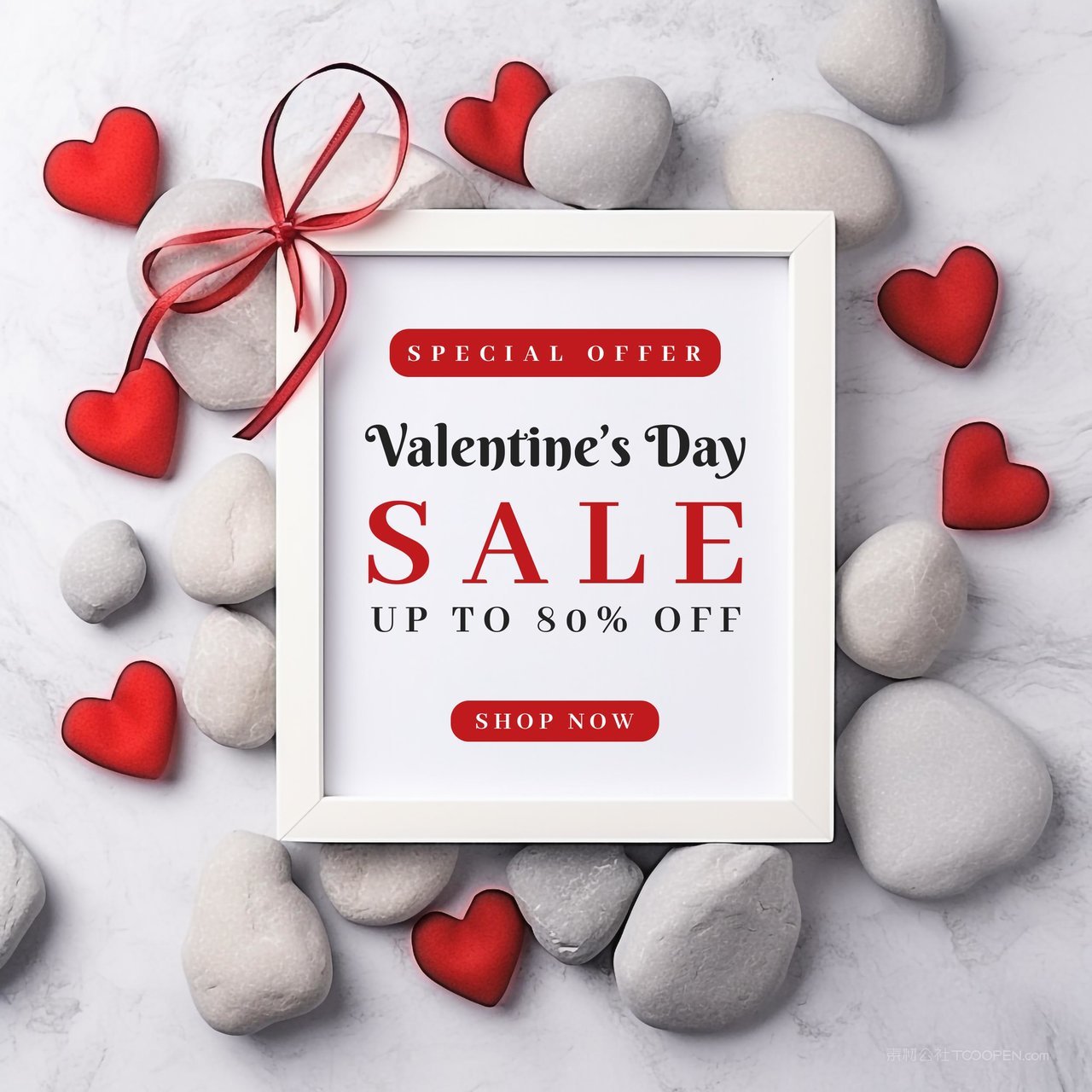 情人节海报样机