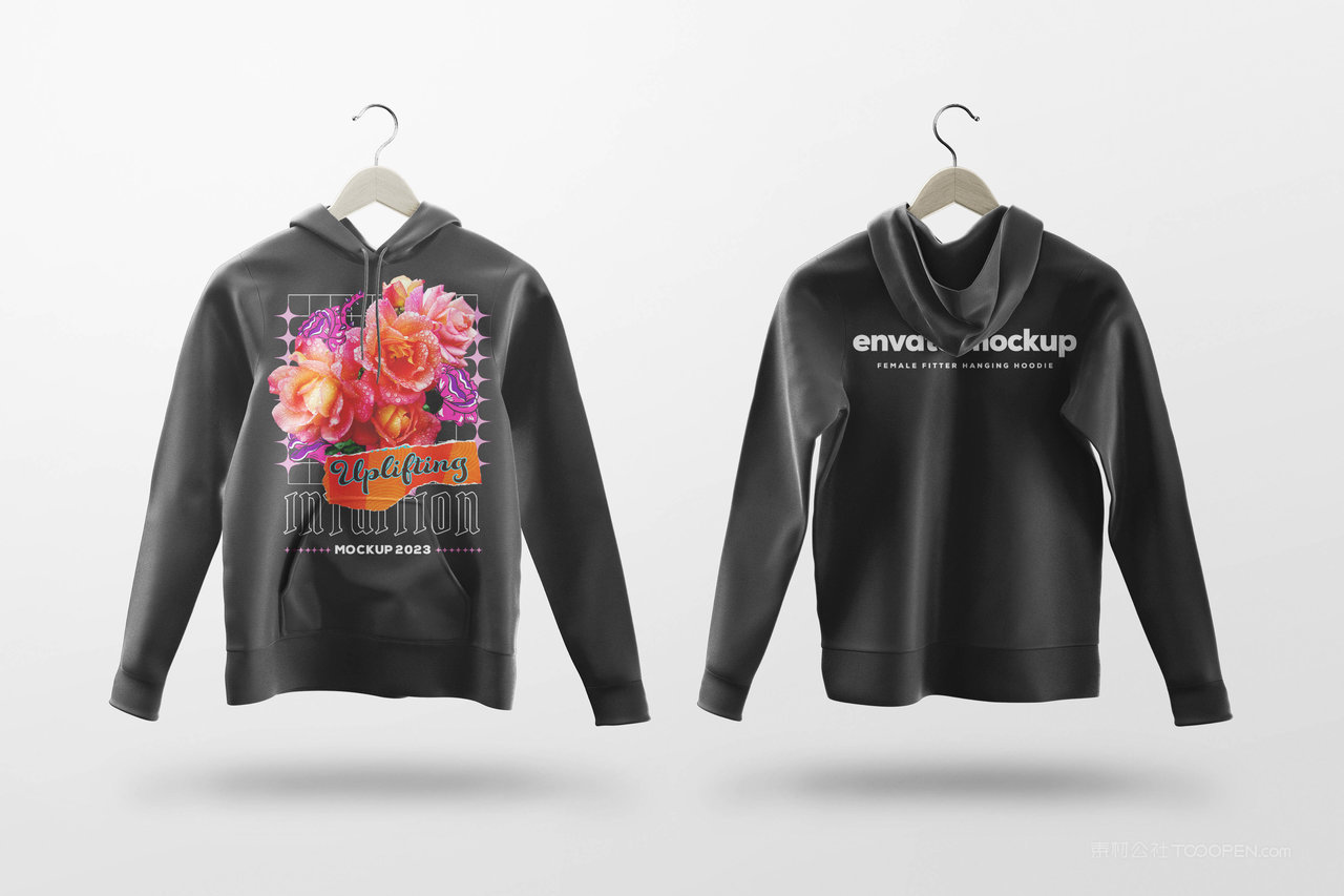 晾挂女款连帽衫样机