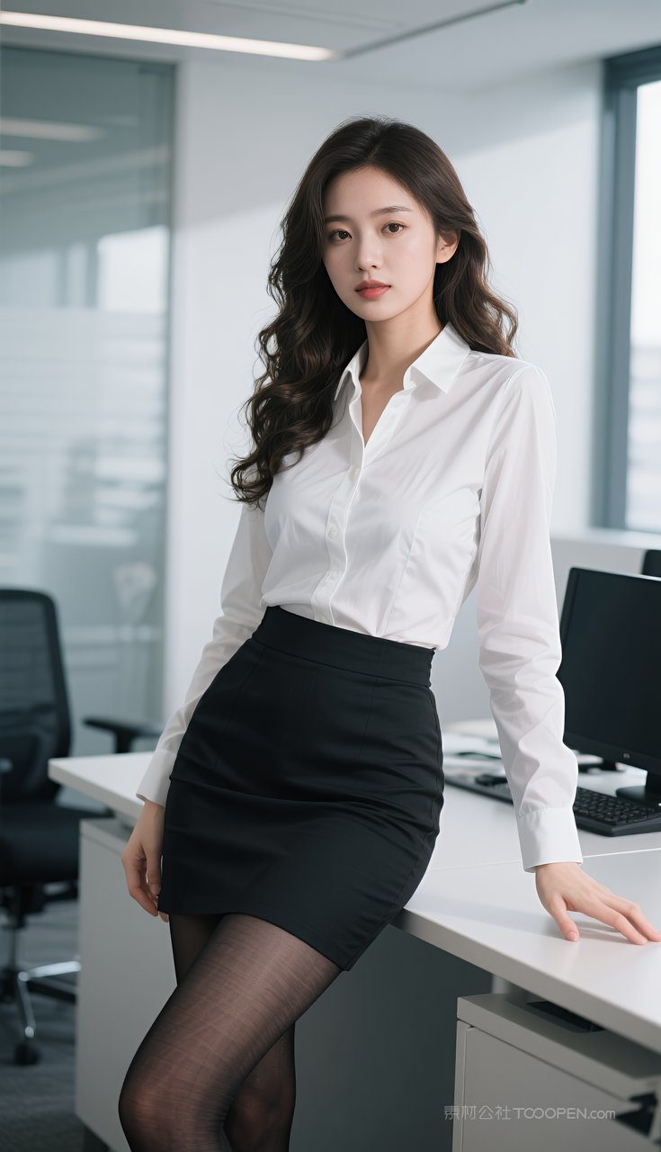 性感美女短裙制服写真长腿丝袜