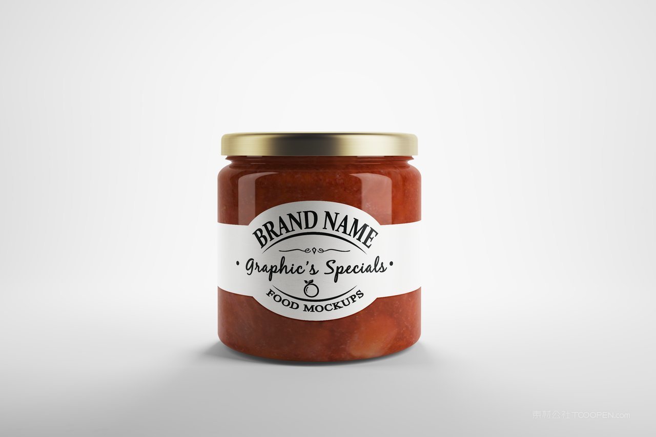 番茄酱罐头食品包装酱类罐头玻璃罐装包装展示样机 (5)