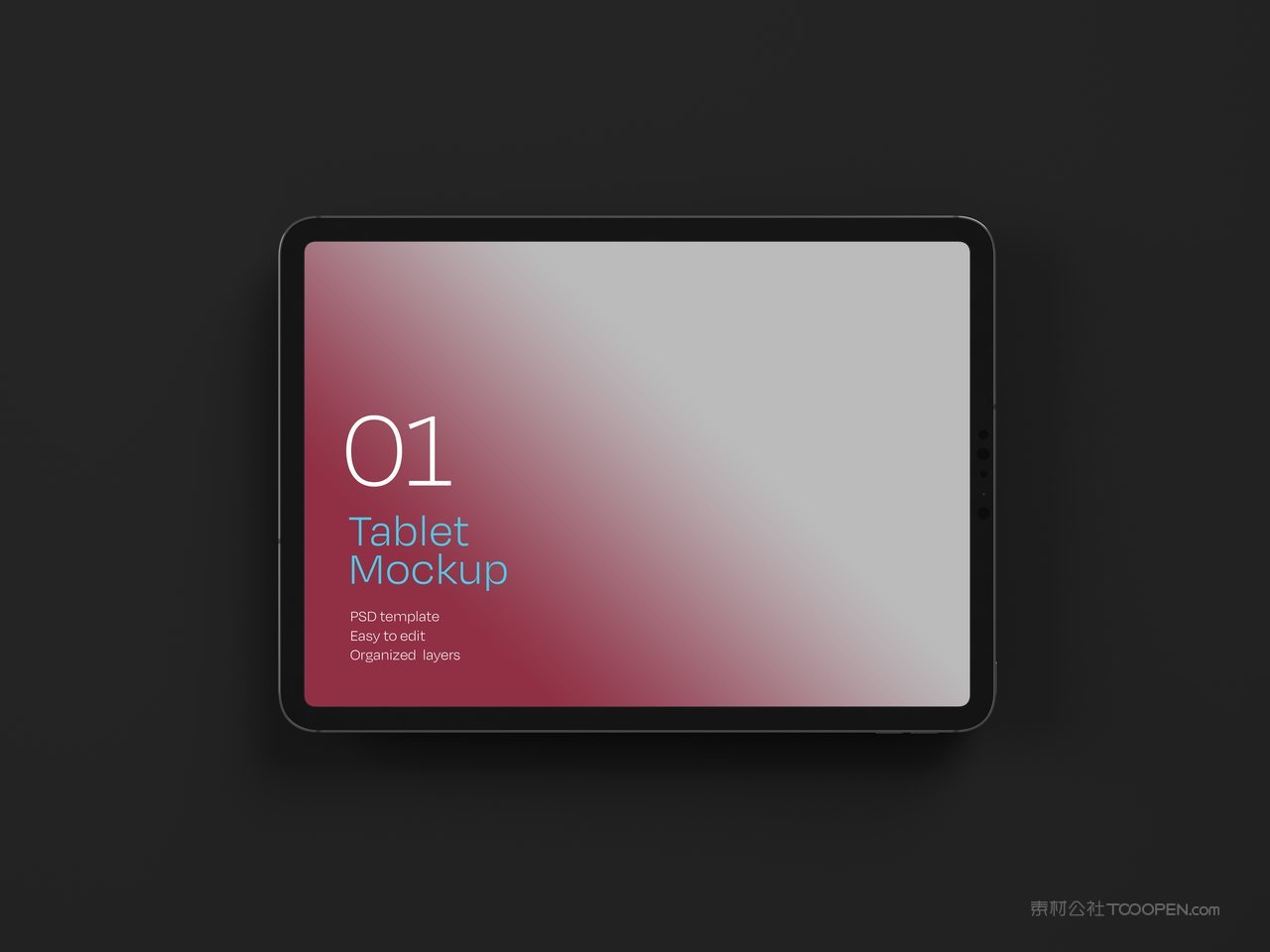 粉色tablet-mockupipad pro平板电脑屏幕样机 (13)