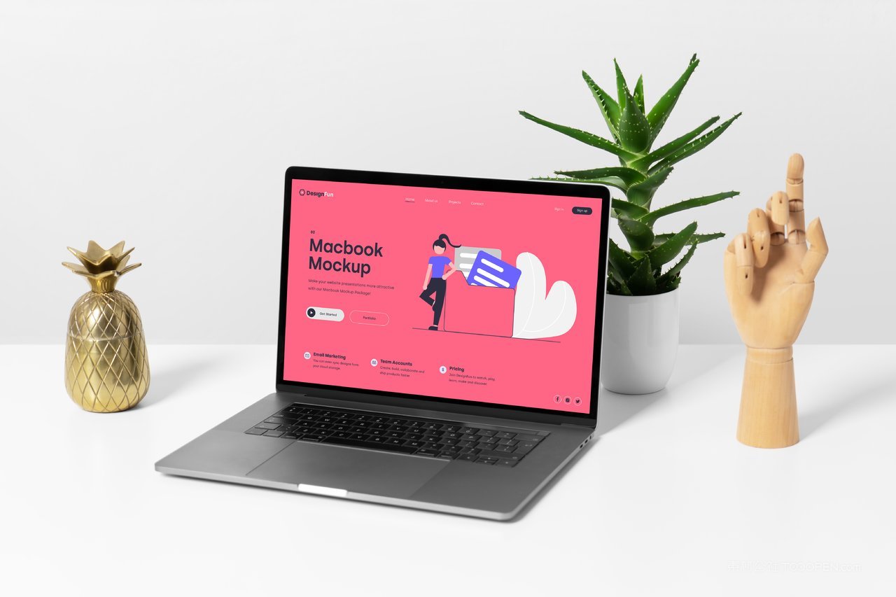 【2004期】卡通可爱苹果笔记本电脑ui界面样机 (21)