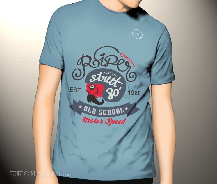 文化衫设计模板效果PSD分层