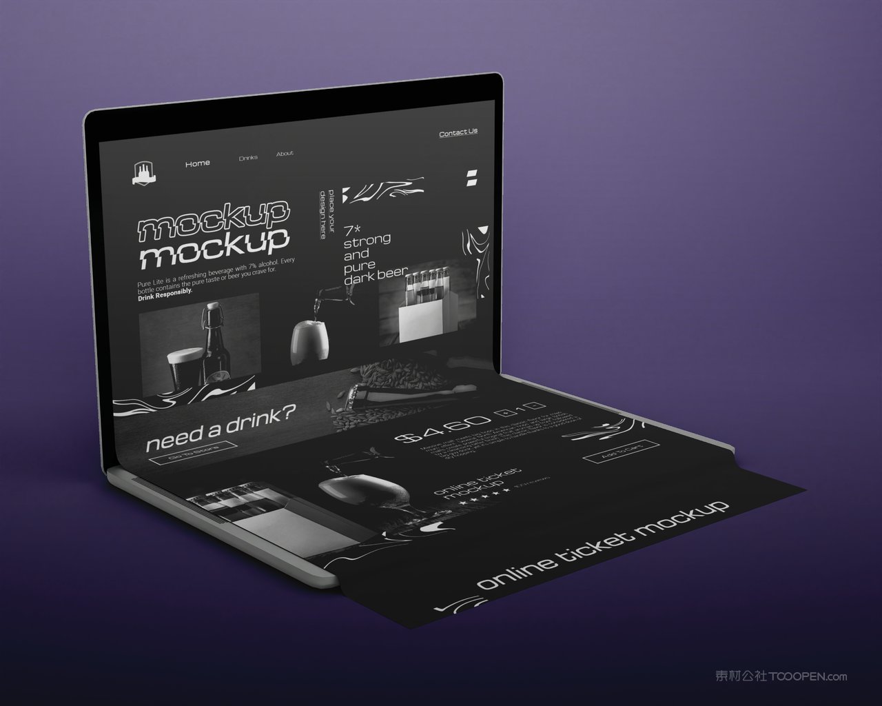 【2273期】pc端ui长界面网页电脑展示样机 (3)