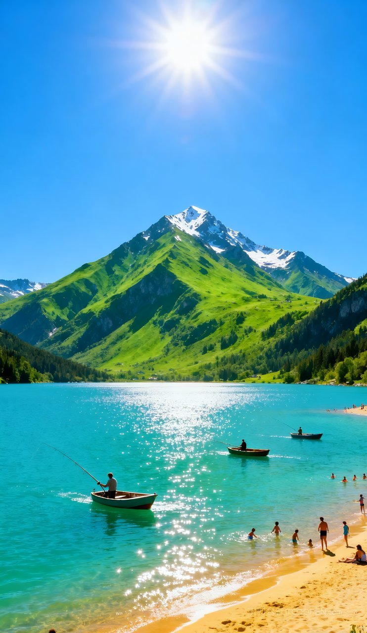 蓝天青山唯美意境山水摄影天空山峰