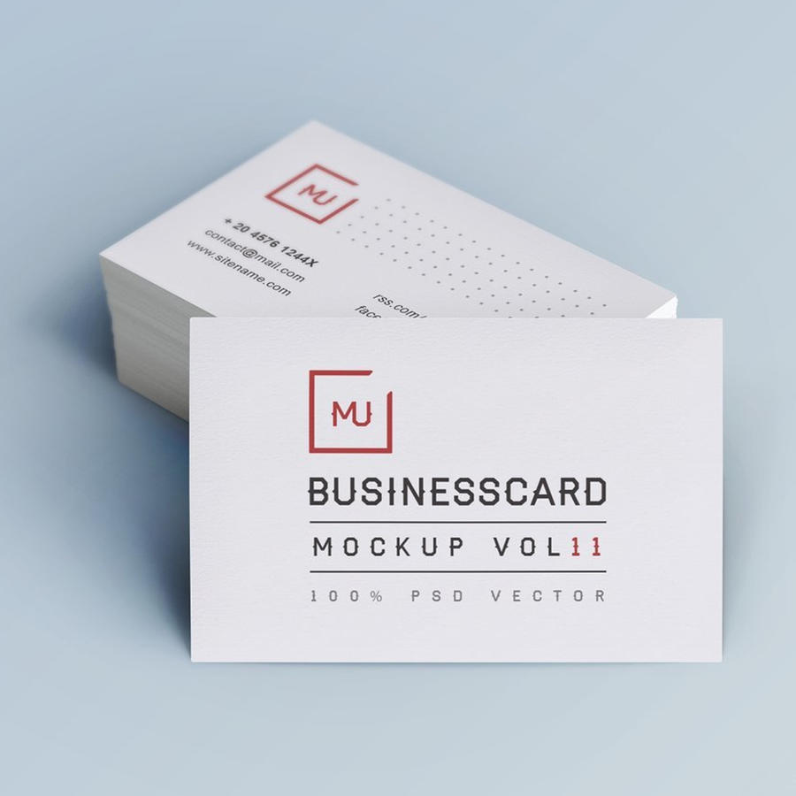 简洁背景名片贴图样机 (6)