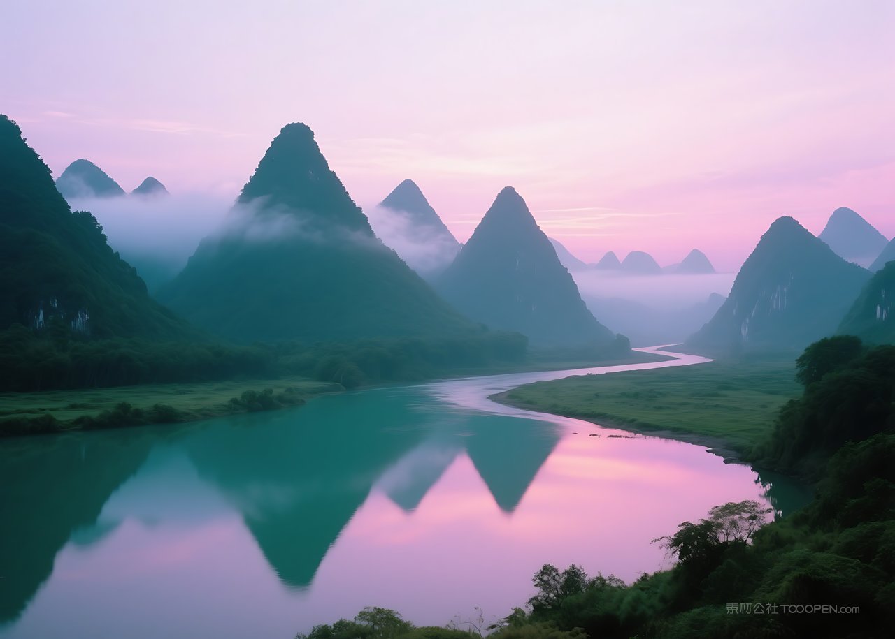 山峰自然山水风景景观天空唯美