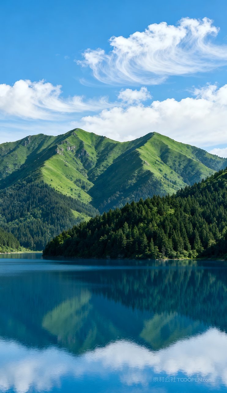 山峰唯美青山意境山水摄影蓝天天空