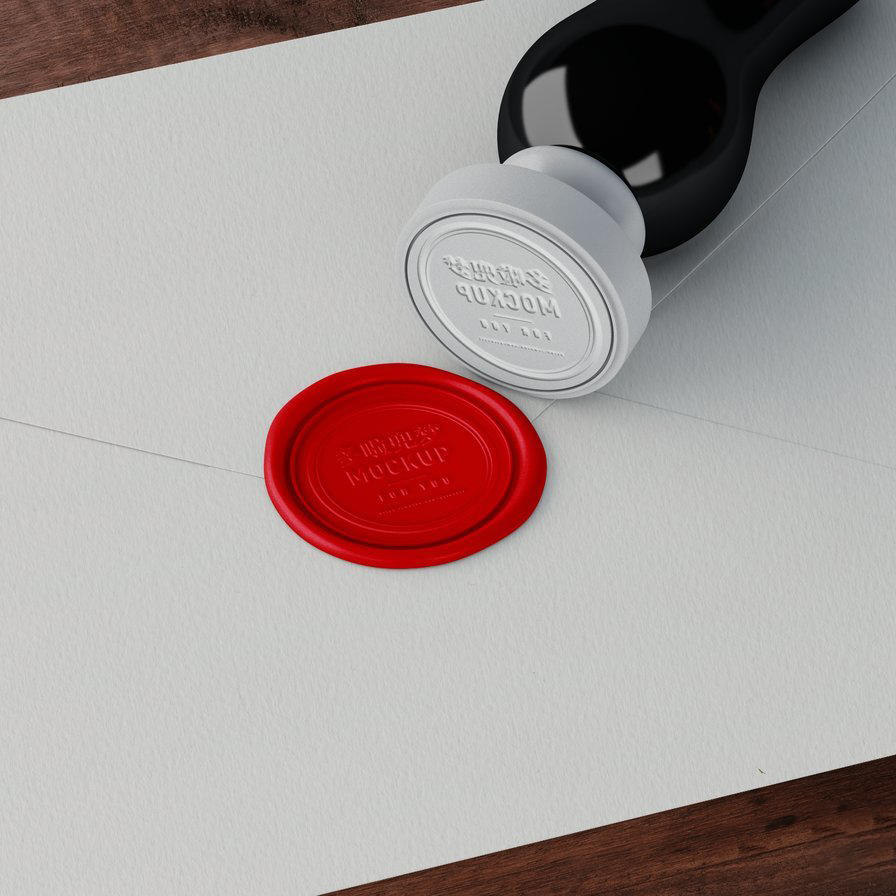 印章盖章火漆封浮雕logo企业标志展示样机 (5)