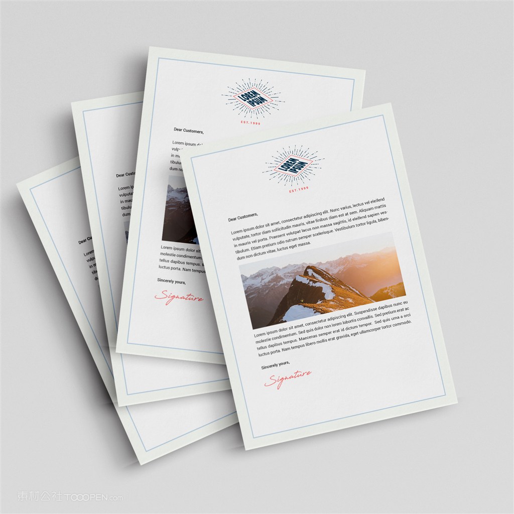 A4纸张业务文档贴图样机