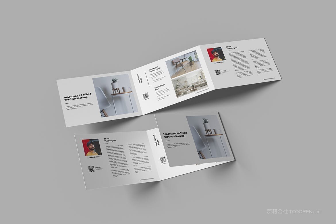 三折页小册子样机