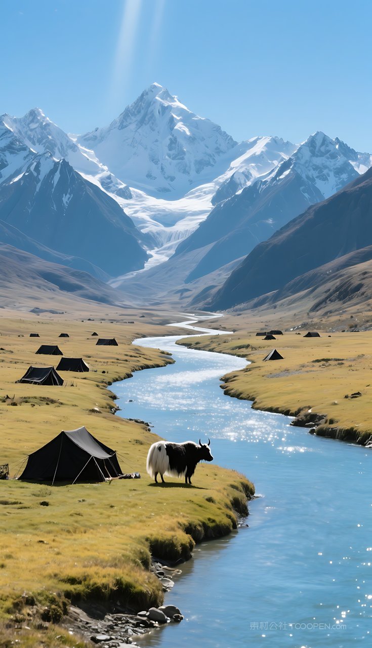 唯美风景山水河流湖泊群山风光山峰