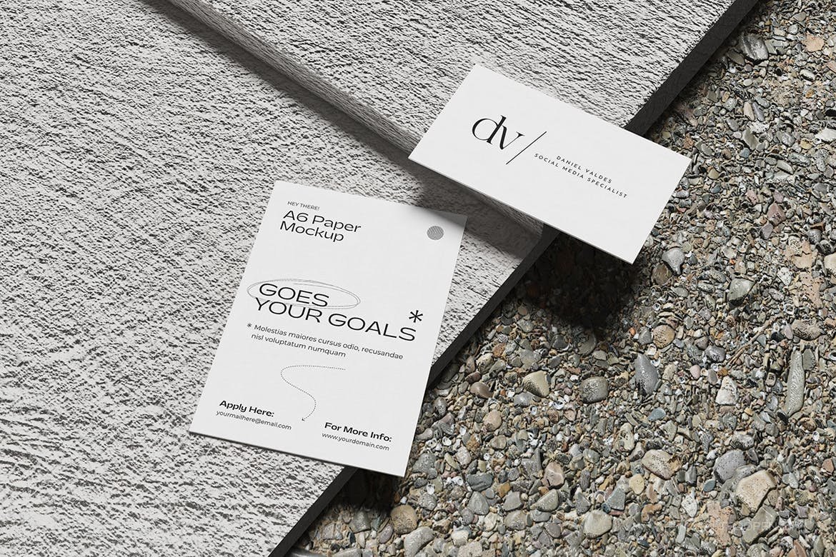 名片和a6纸质样机