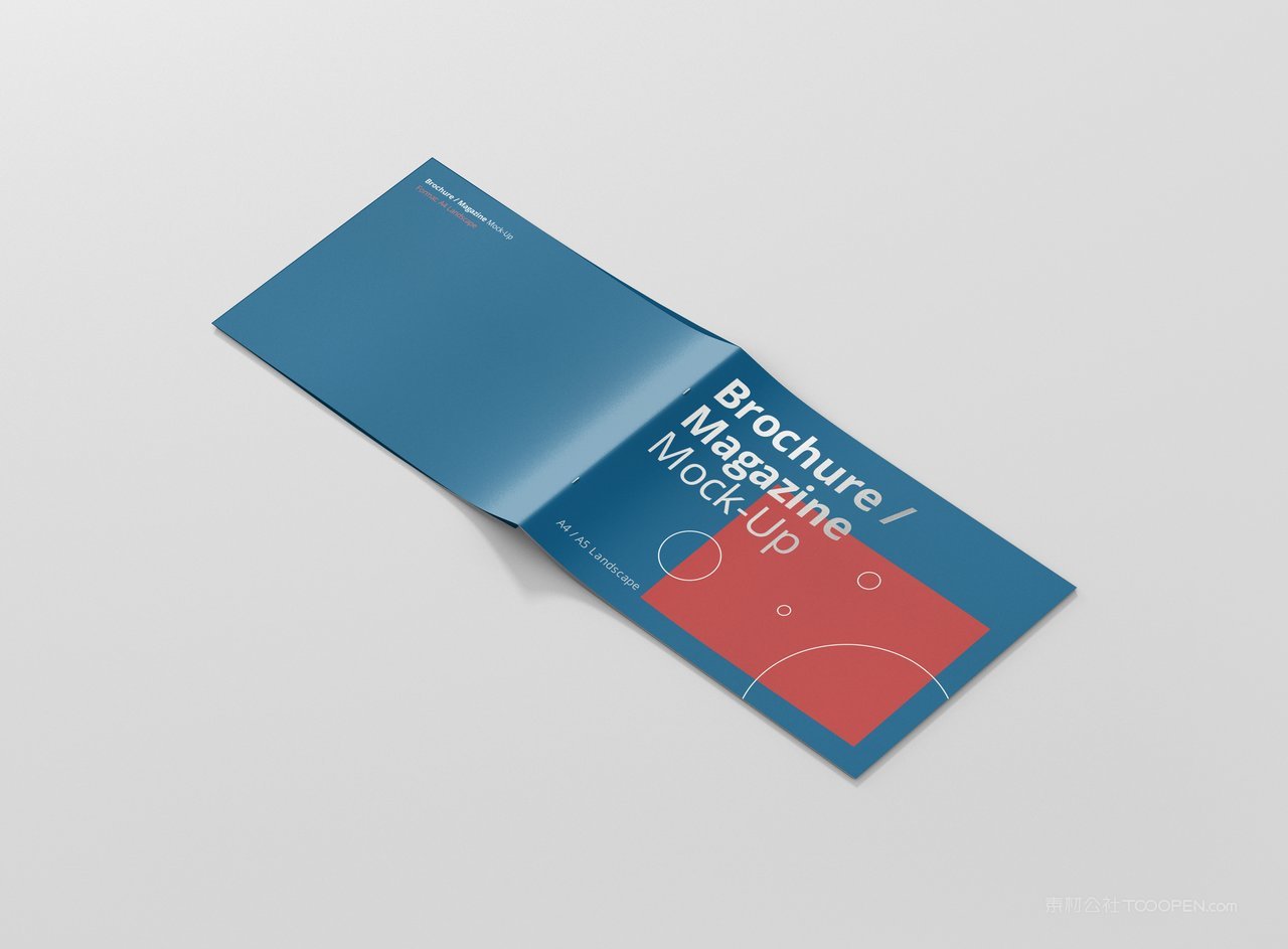 a4宣传册横版画册书籍展示效果样机 (4)