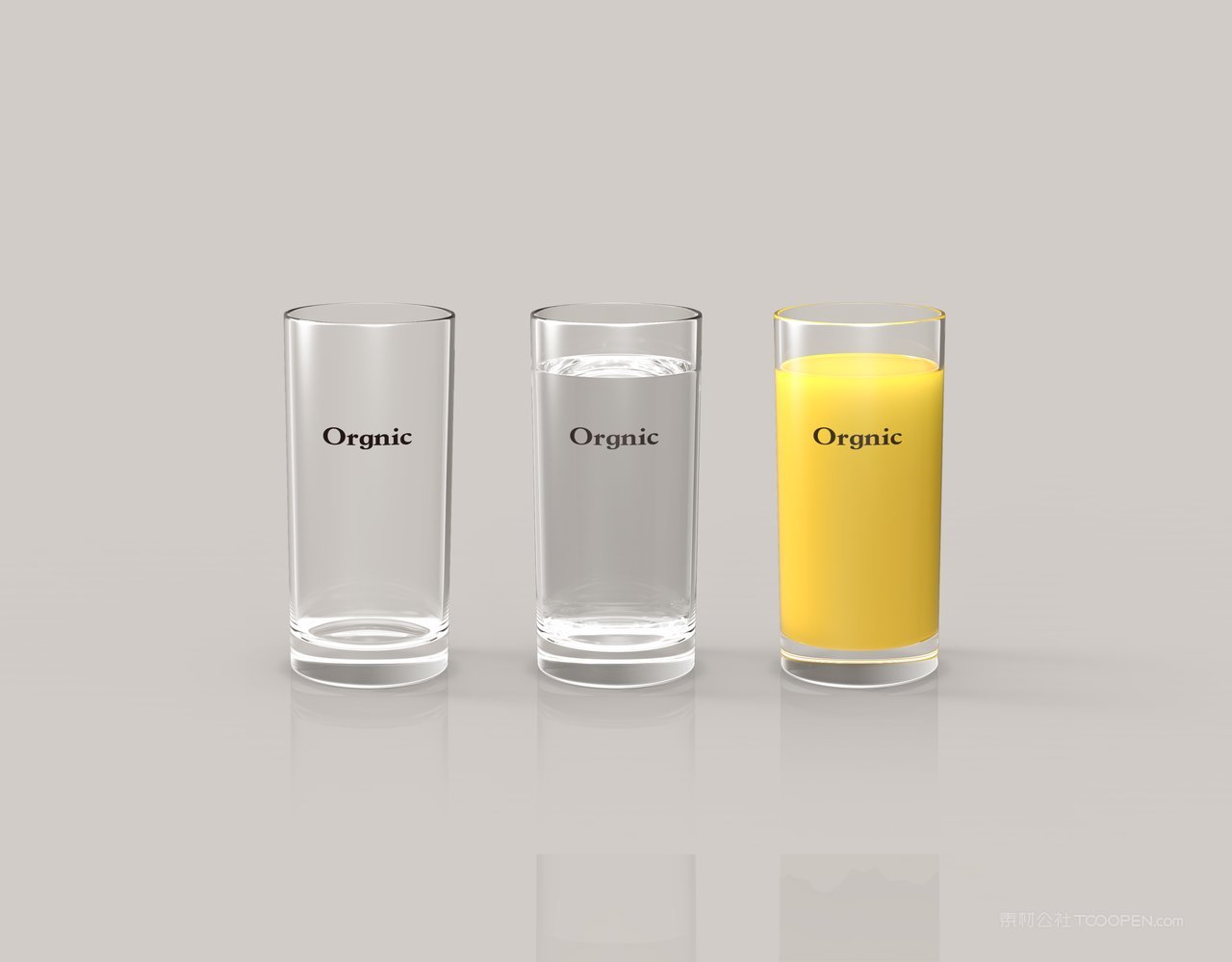 果汁饮料包装瓶贴透明玻璃瓶展示样机 (23)