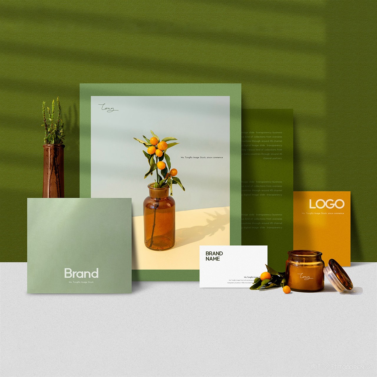 绿色全套VI贴图样机