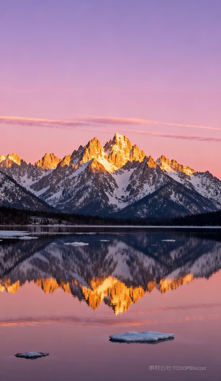 湖泊山峰意境蓝天青山天空唯美山水